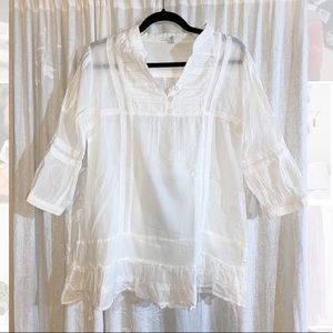 White boho blouse